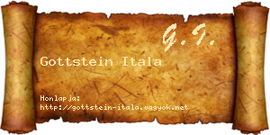 Gottstein Itala névjegykártya